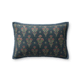 Chris Loves Julia x Loloi Marigold Blue / Multi 13'' x 21'' Pillow Cover Only White Cliff Studio Throw Pillows