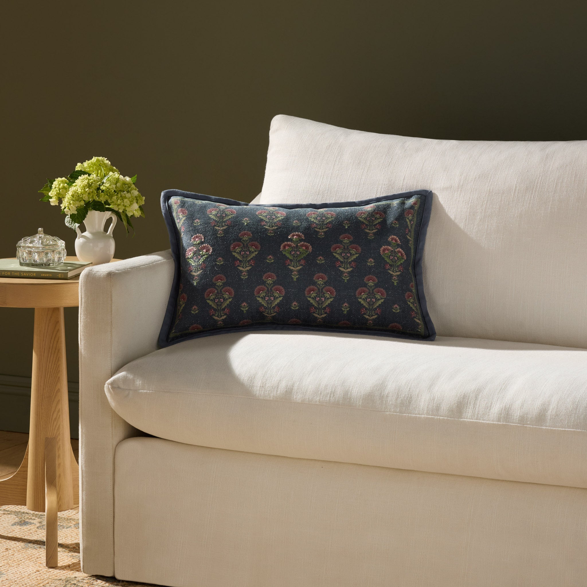 Chris Loves Julia x Loloi Marigold Blue / Multi 13'' x 21'' Pillow White Cliff Studio Throw Pillows