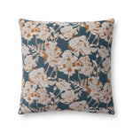 Chris Loves Julia x Loloi Matilda Blue / Orange 18'' x 18'' Cover Only White Cliff Studio Throw Pillows