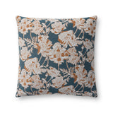 Chris Loves Julia x Loloi Matilda Blue / Orange 18'' x 18'' Cover Only White Cliff Studio Throw Pillows