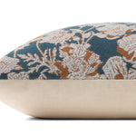 Chris Loves Julia x Loloi Matilda Blue / Orange 18'' x 18'' Cover Only White Cliff Studio Throw Pillows