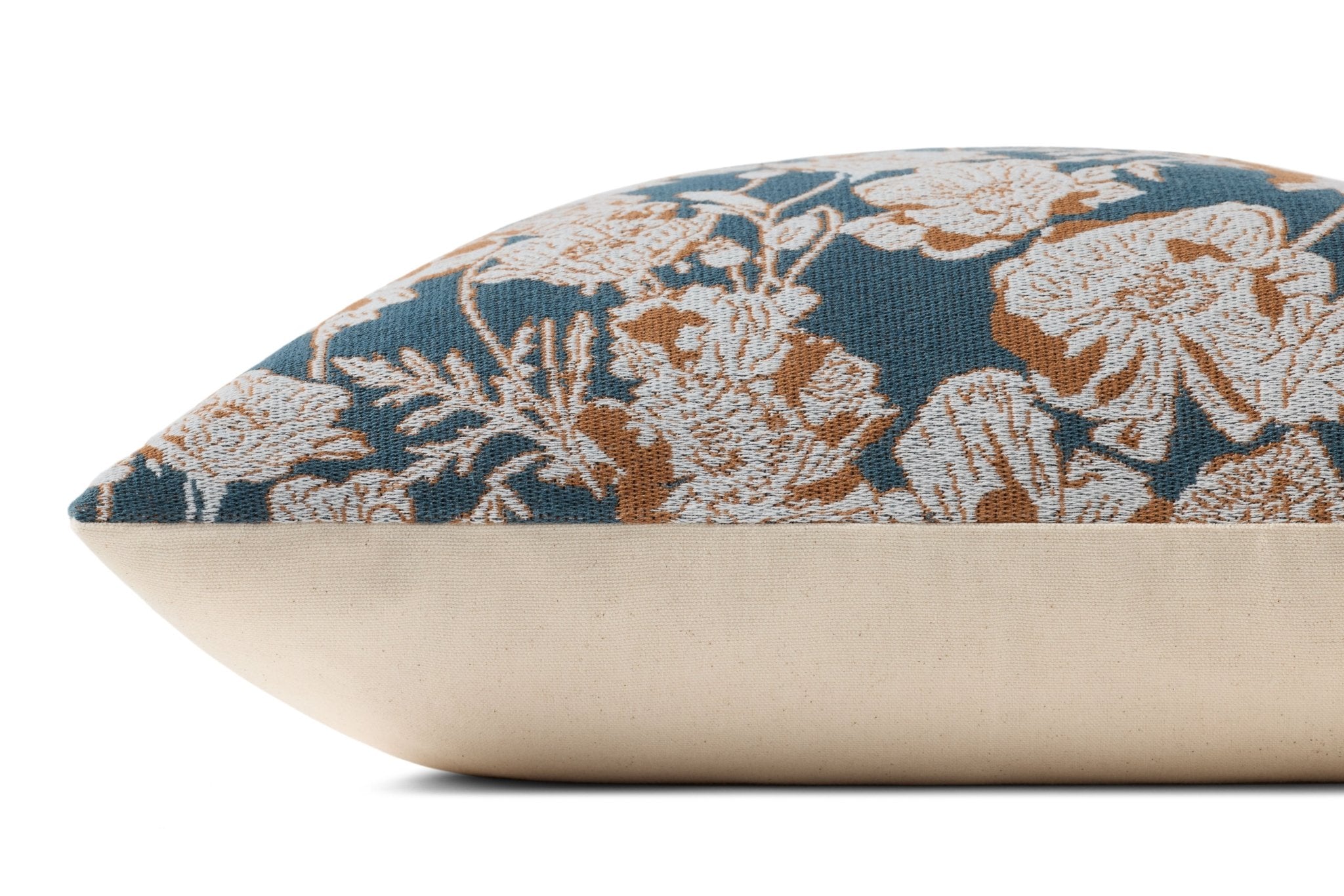 Chris Loves Julia x Loloi Matilda Blue / Orange 18'' x 18'' Cover Only White Cliff Studio Throw Pillows