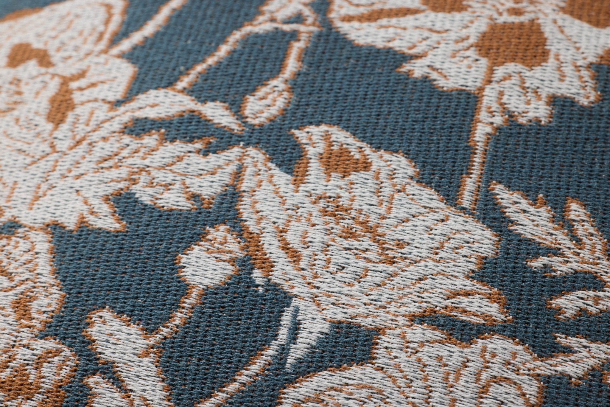 Chris Loves Julia x Loloi Matilda Blue / Orange 18'' x 18'' Cover Only White Cliff Studio Throw Pillows