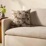 Chris Loves Julia x Loloi Matilda Olive / Orange 18'' x 18'' Cover Only White Cliff Studio Throw Pillows