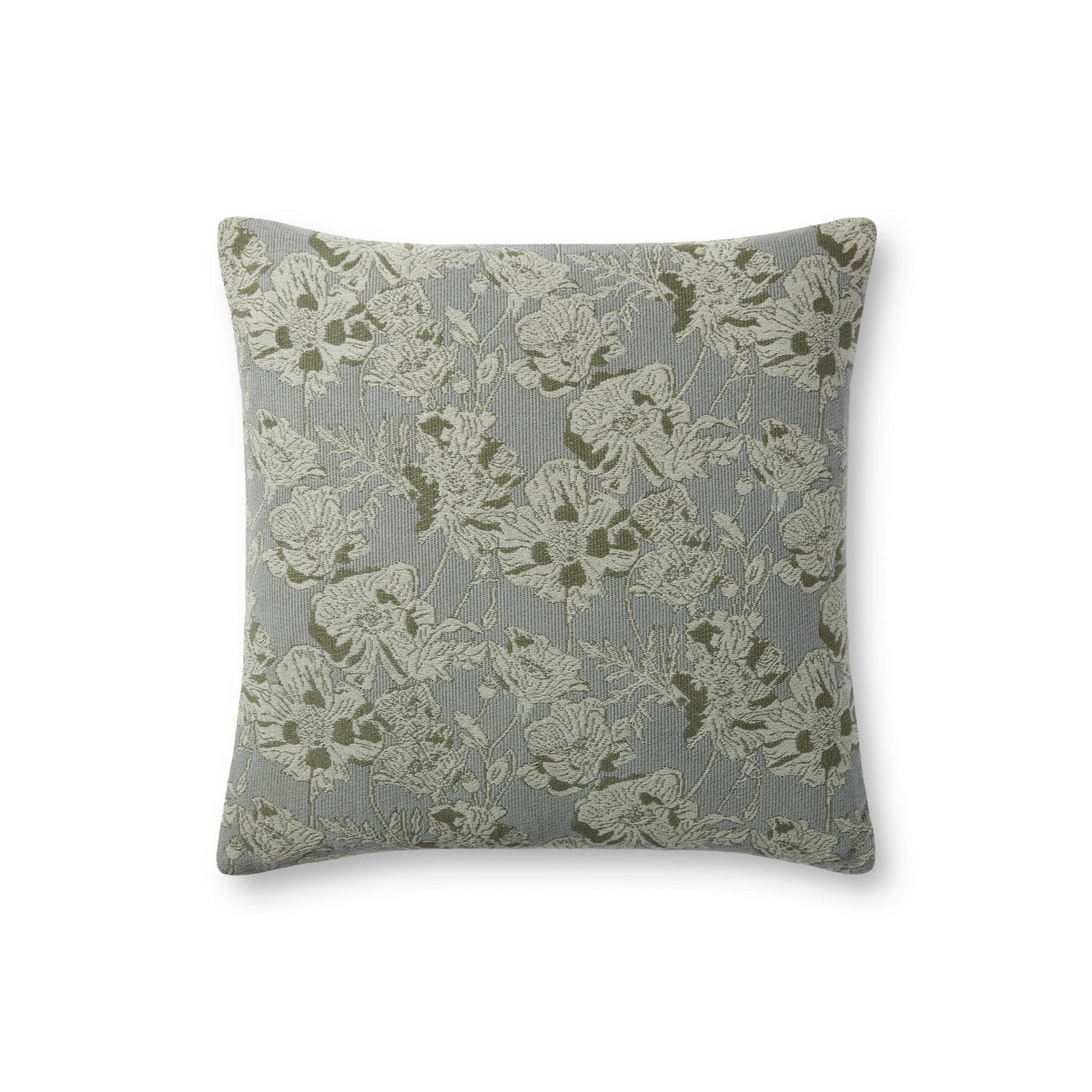 Chris Loves Julia x Loloi Matilda Silver Sage 18'' x 18'' Pillow White Cliff Studio Throw Pillows