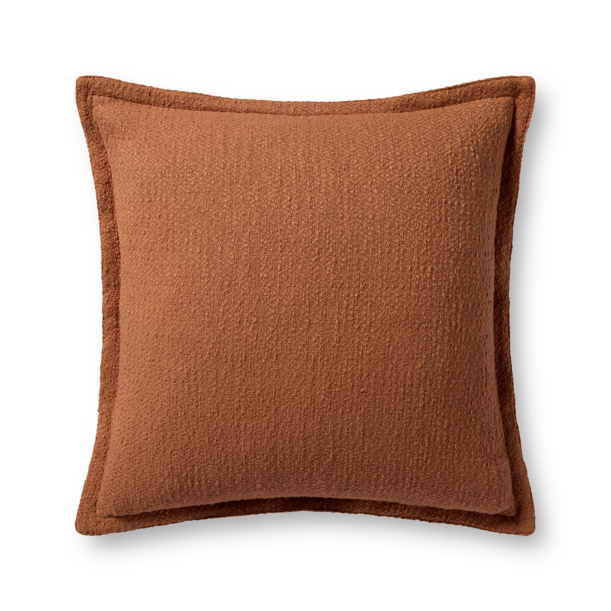 Chris Loves Julia x Loloi Morris Orange 22'' x 22'' Cover Only White Cliff Studio Throw Pillows