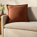 Chris Loves Julia x Loloi Morris Orange 22'' x 22'' Cover Only White Cliff Studio Throw Pillows