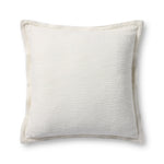 Chris Loves Julia x Loloi Morris White 22'' x 22'' Cover Only White Cliff Studio Throw Pillows