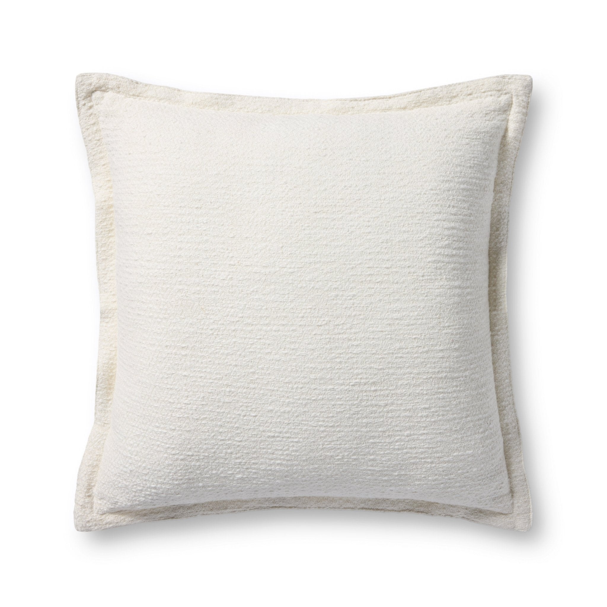 Chris Loves Julia x Loloi Morris White 22'' x 22'' Cover Only White Cliff Studio Throw Pillows