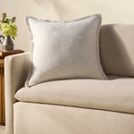 Chris Loves Julia x Loloi Morris White 22'' x 22'' Cover Only White Cliff Studio Throw Pillows