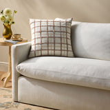 Chris Loves Julia x Loloi Norman Ivory / Brown Pillow White Cliff Studio Throw Pillows