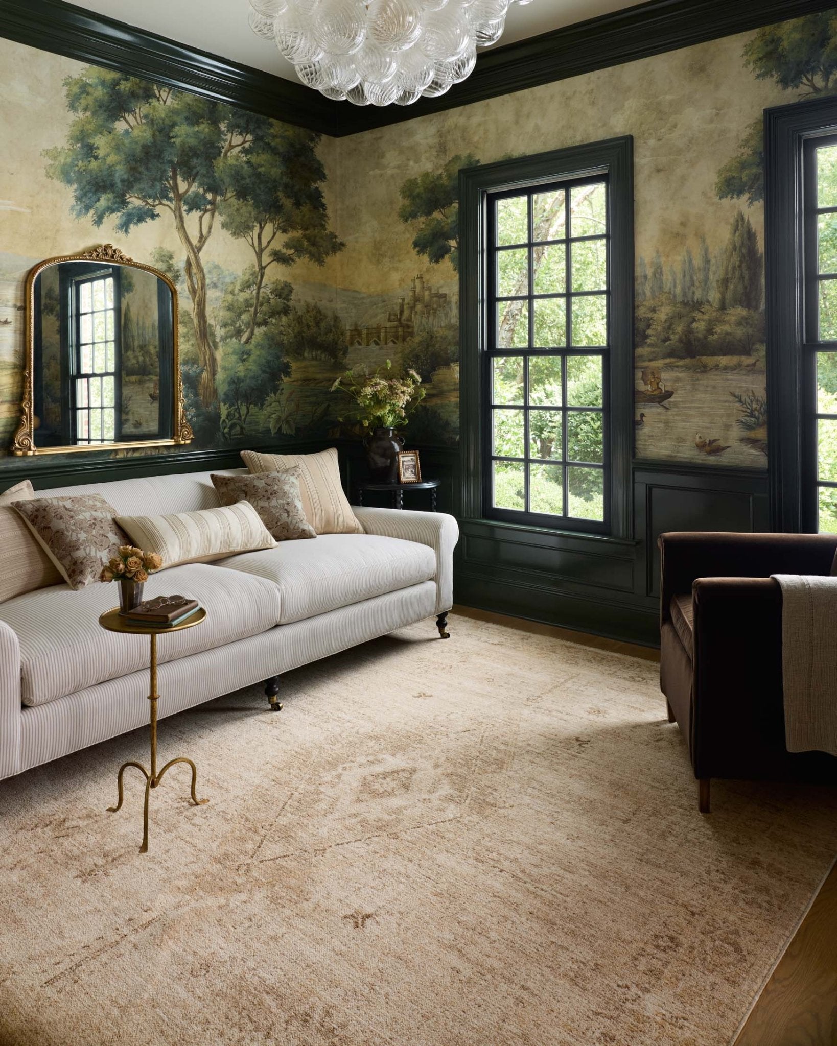 Chris Loves Julia x Loloi Palma Natural / Smoke Rug White Cliff Studio Area Rugs