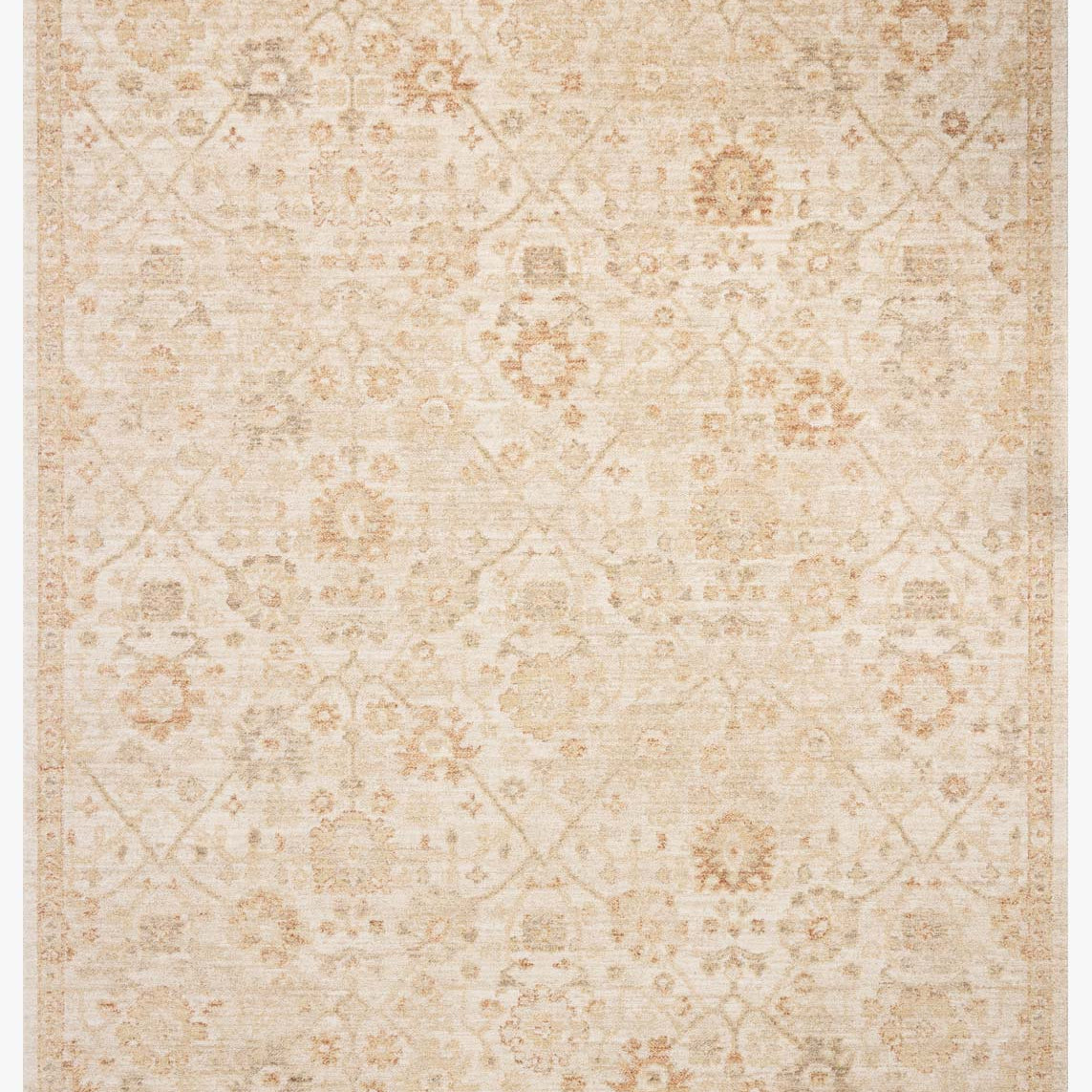 Chris Loves Julia x Loloi Palma Natural / Spice Rug White Cliff Studio Area Rugs
