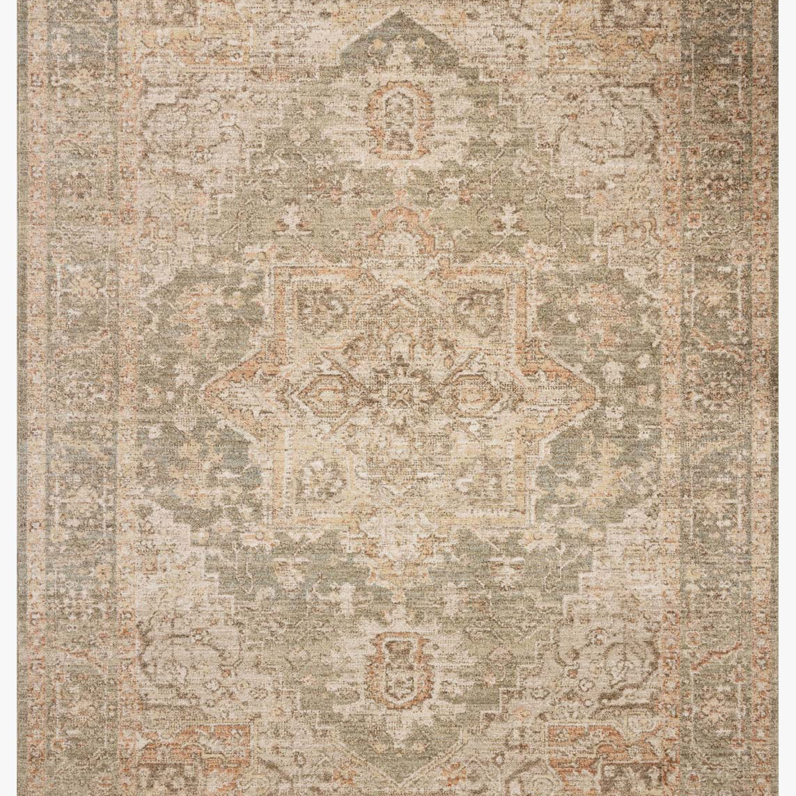 Chris Loves Julia x Loloi Palma Olive / Spice Rug White Cliff Studio Area Rugs