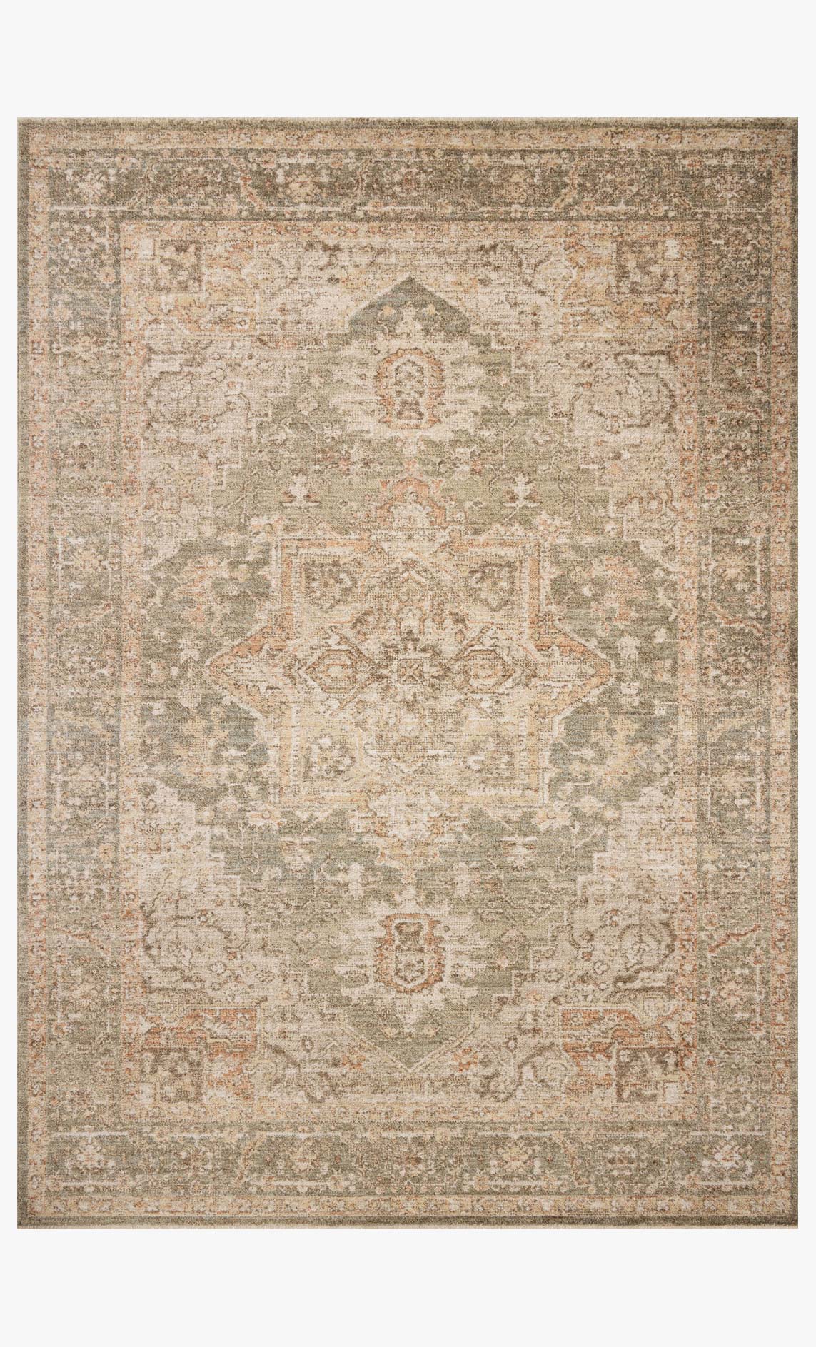 Chris Loves Julia x Loloi Palma Olive / Spice Rug White Cliff Studio Area Rugs