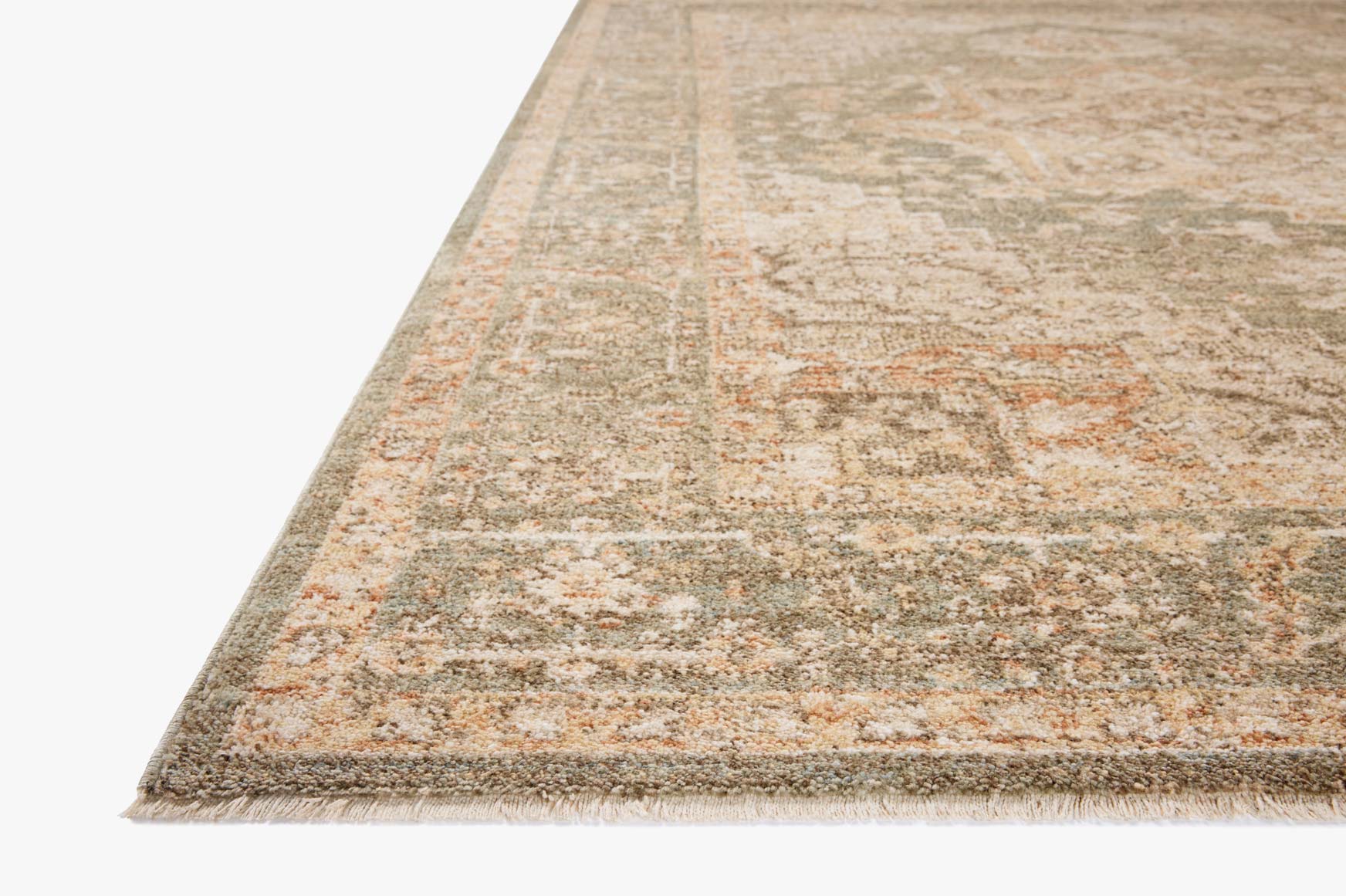 Chris Loves Julia x Loloi Palma Olive / Spice Rug White Cliff Studio Area Rugs