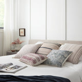 Chris Loves Julia x Loloi PCJ0002 Burgundy / Ivory Pillow White Cliff Studio Throw Pillows