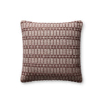 Chris Loves Julia x Loloi Poe Burgundy 18'' x 18'' Cover w/Down Pillow White Cliff Studio Throw Pillows