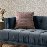 Chris Loves Julia x Loloi Poe Burgundy 18'' x 18'' Cover w/Down Pillow White Cliff Studio Throw Pillows