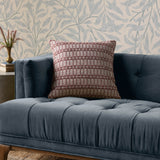 Chris Loves Julia x Loloi Poe Burgundy 18'' x 18'' Cover w/Down Pillow White Cliff Studio Throw Pillows