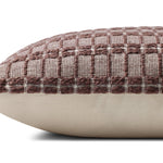 Chris Loves Julia x Loloi Poe Burgundy 18'' x 18'' Cover w/Down Pillow White Cliff Studio Throw Pillows