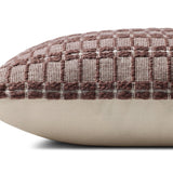 Chris Loves Julia x Loloi Poe Burgundy 18'' x 18'' Cover w/Down Pillow White Cliff Studio Throw Pillows