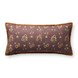 Chris Loves Julia x Loloi Posie Wine / Multi 12'' x 27'' Pillow Cover Only White Cliff Studio Throw Pillows