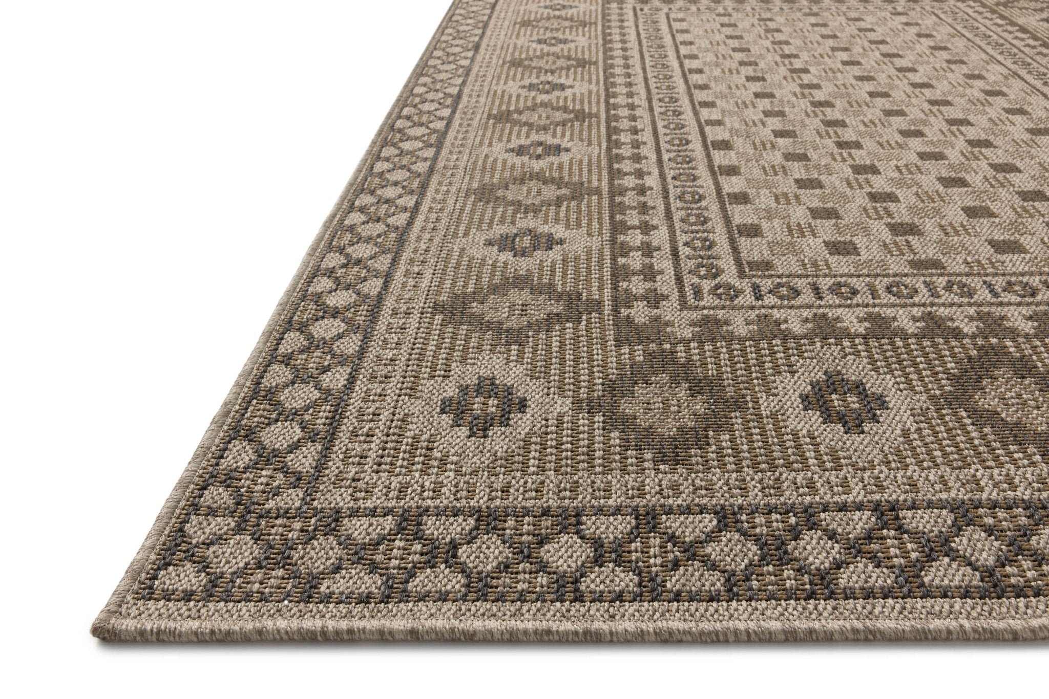 Chris Loves Julia x Loloi Providence Dove / Charcoal 18" x 18" Sample Rug White Cliff Studio Area Rugs