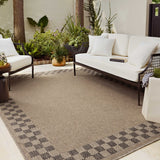 Chris Loves Julia x Loloi Providence Natural / Charcoal 18" x 18" Sample Rug White Cliff Studio Area Rugs