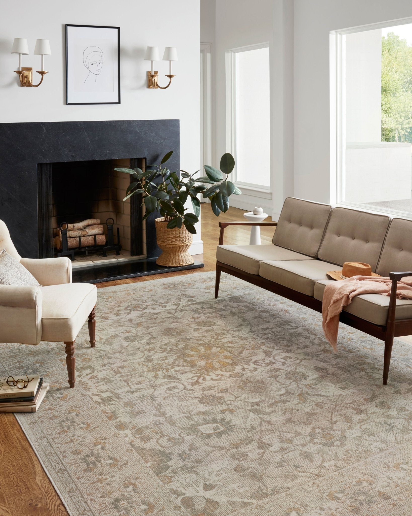Chris Loves Julia x Loloi Rosemarie Ivory / Natural Rug