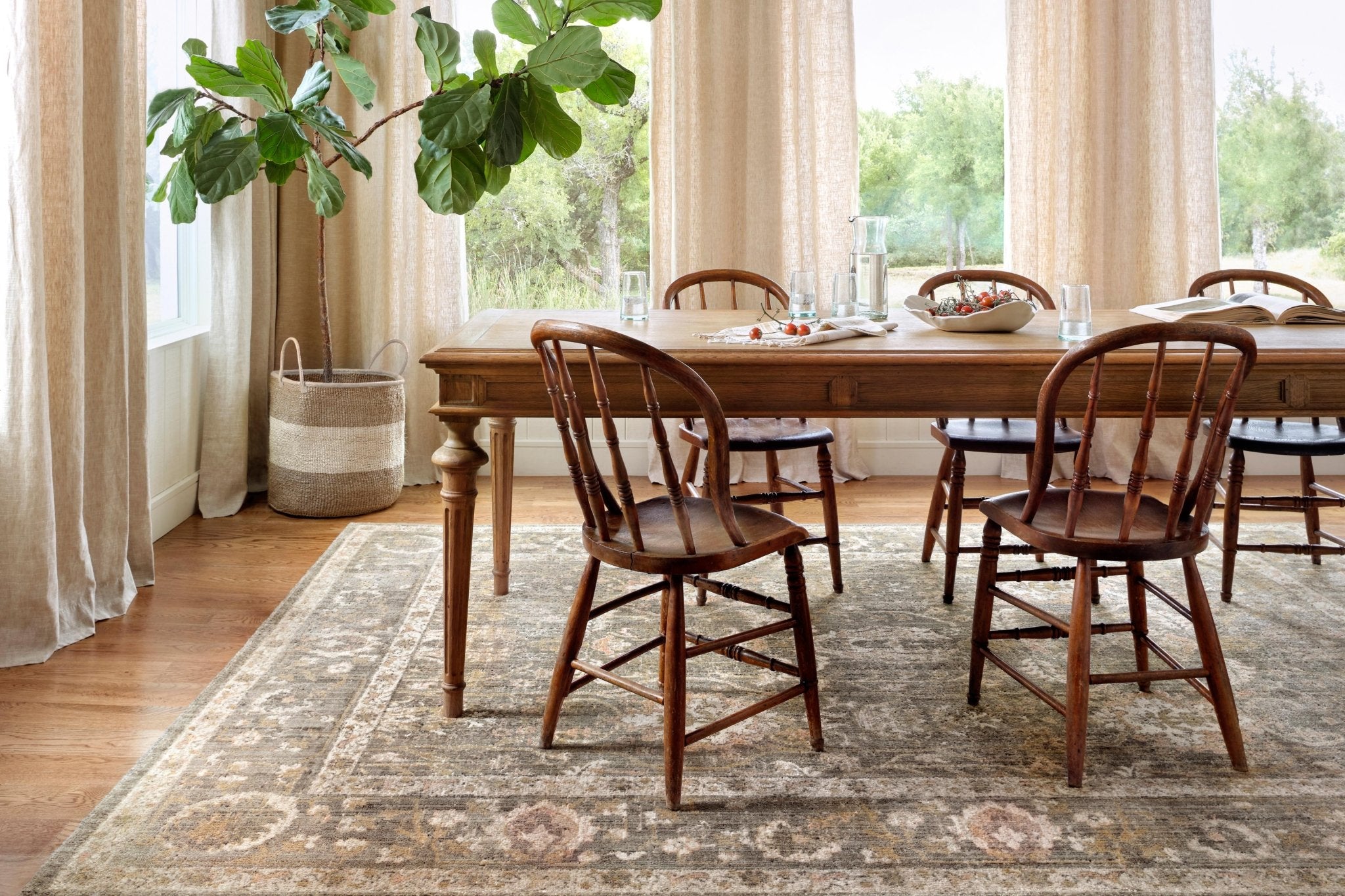 Chris Loves Julia x Loloi Rosemarie Sage / Blush Rug