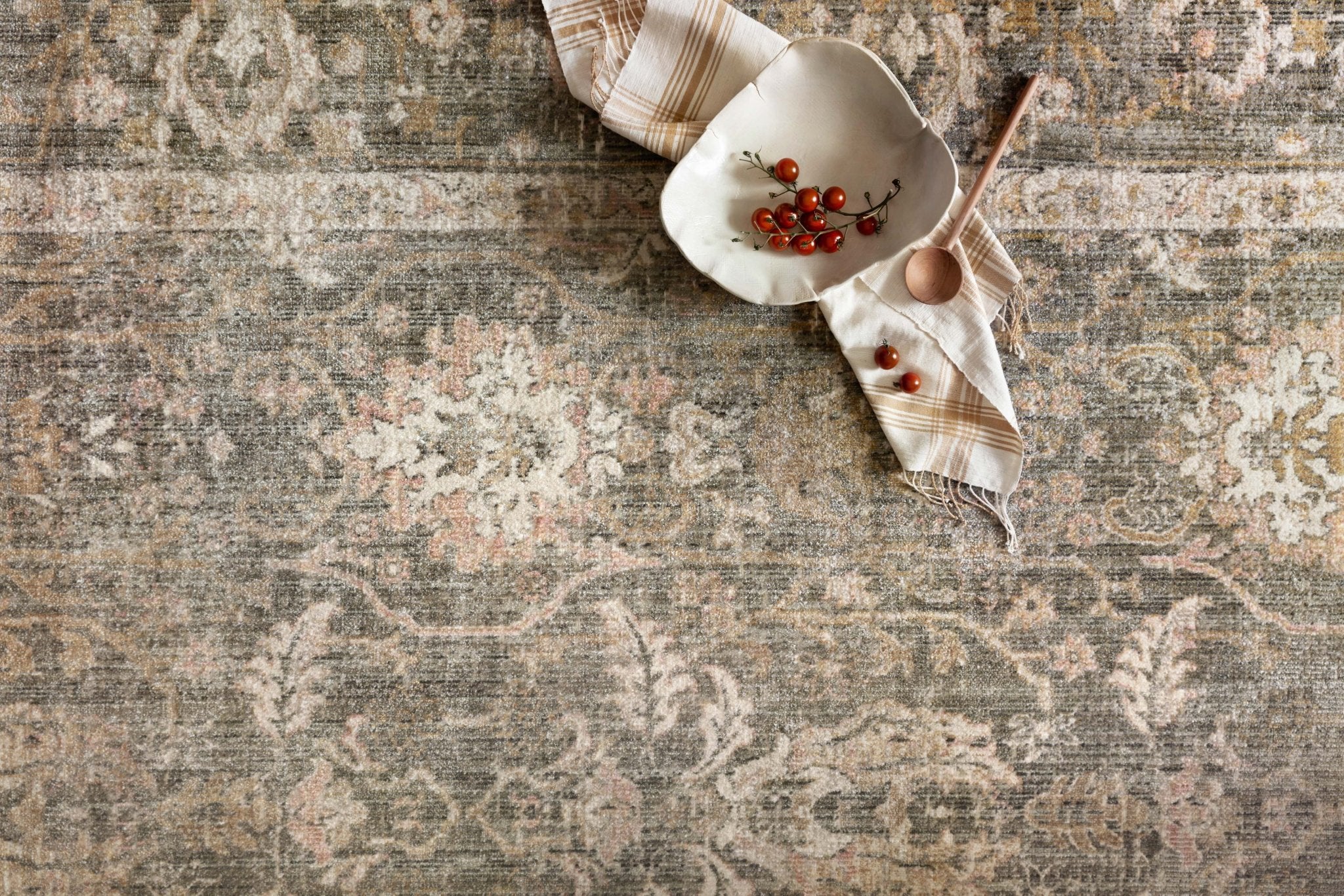 Chris Loves Julia x Loloi Rosemarie Sage / Blush Rug