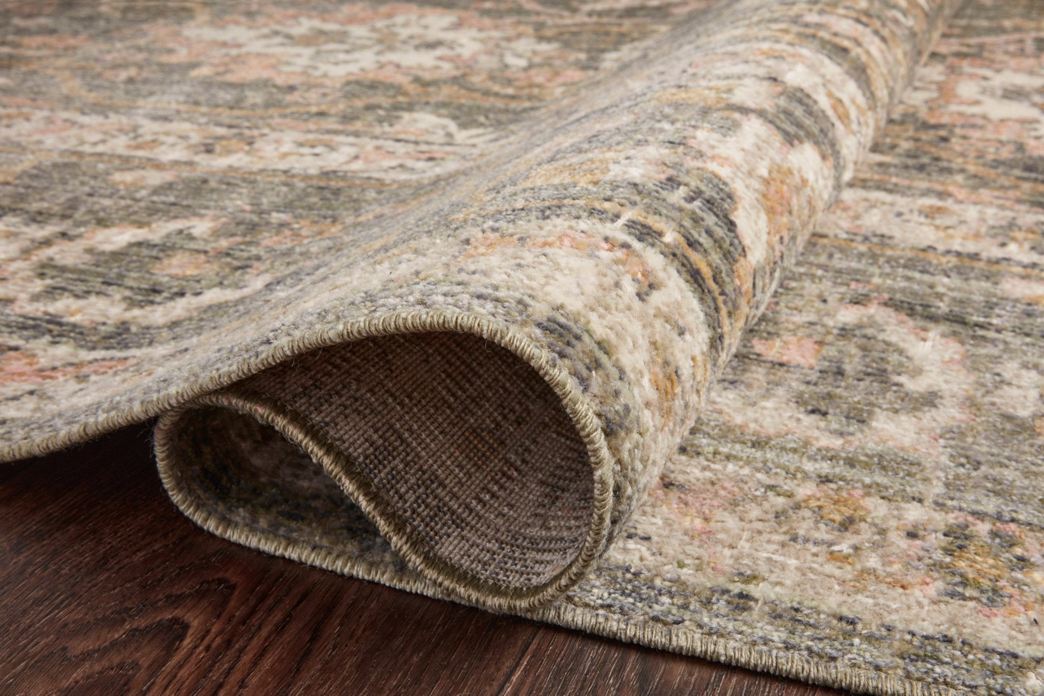 Chris Loves Julia x Loloi Rosemarie Sage / Blush Rug