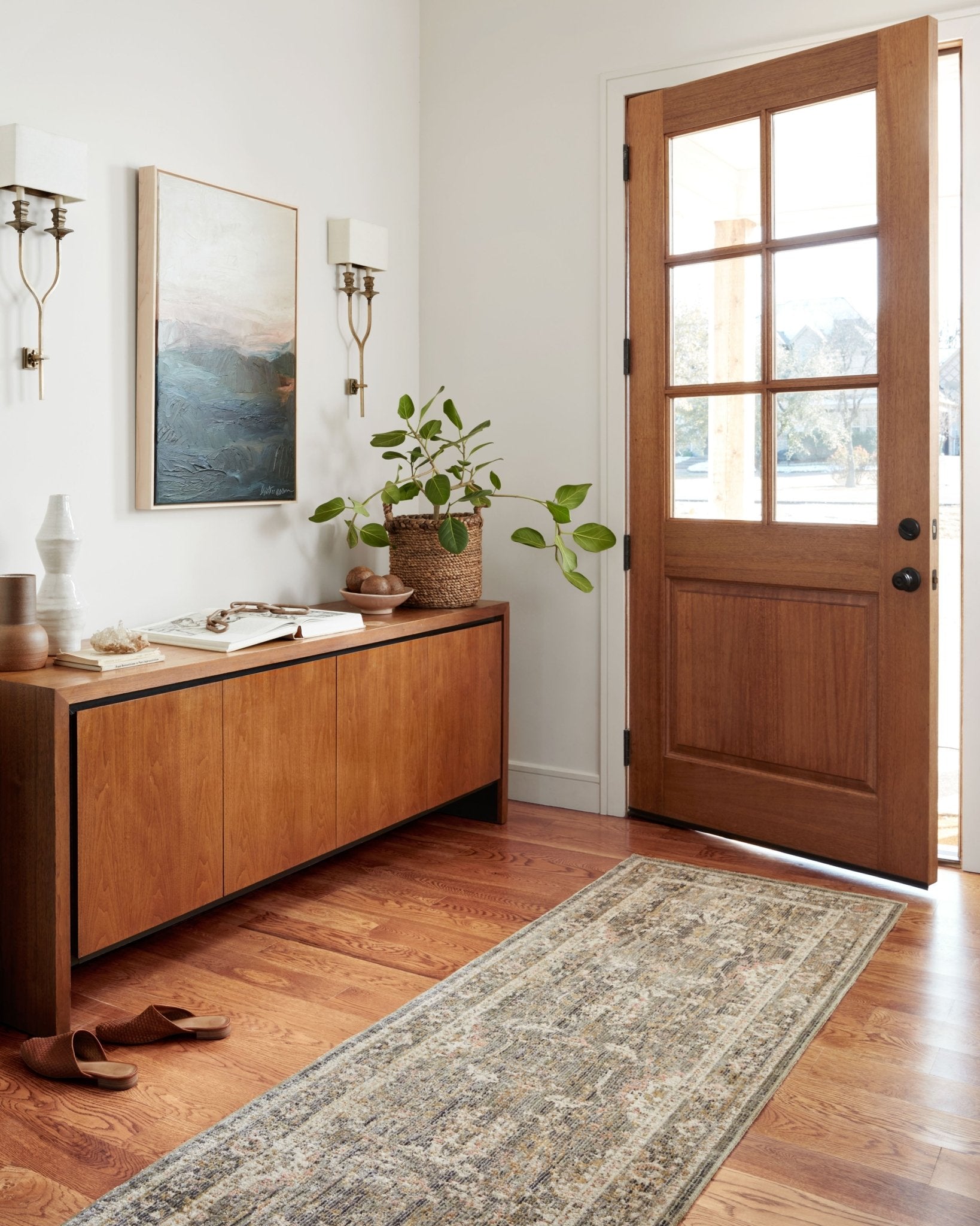 Chris Loves Julia x Loloi Rosemarie Sage / Blush Rug