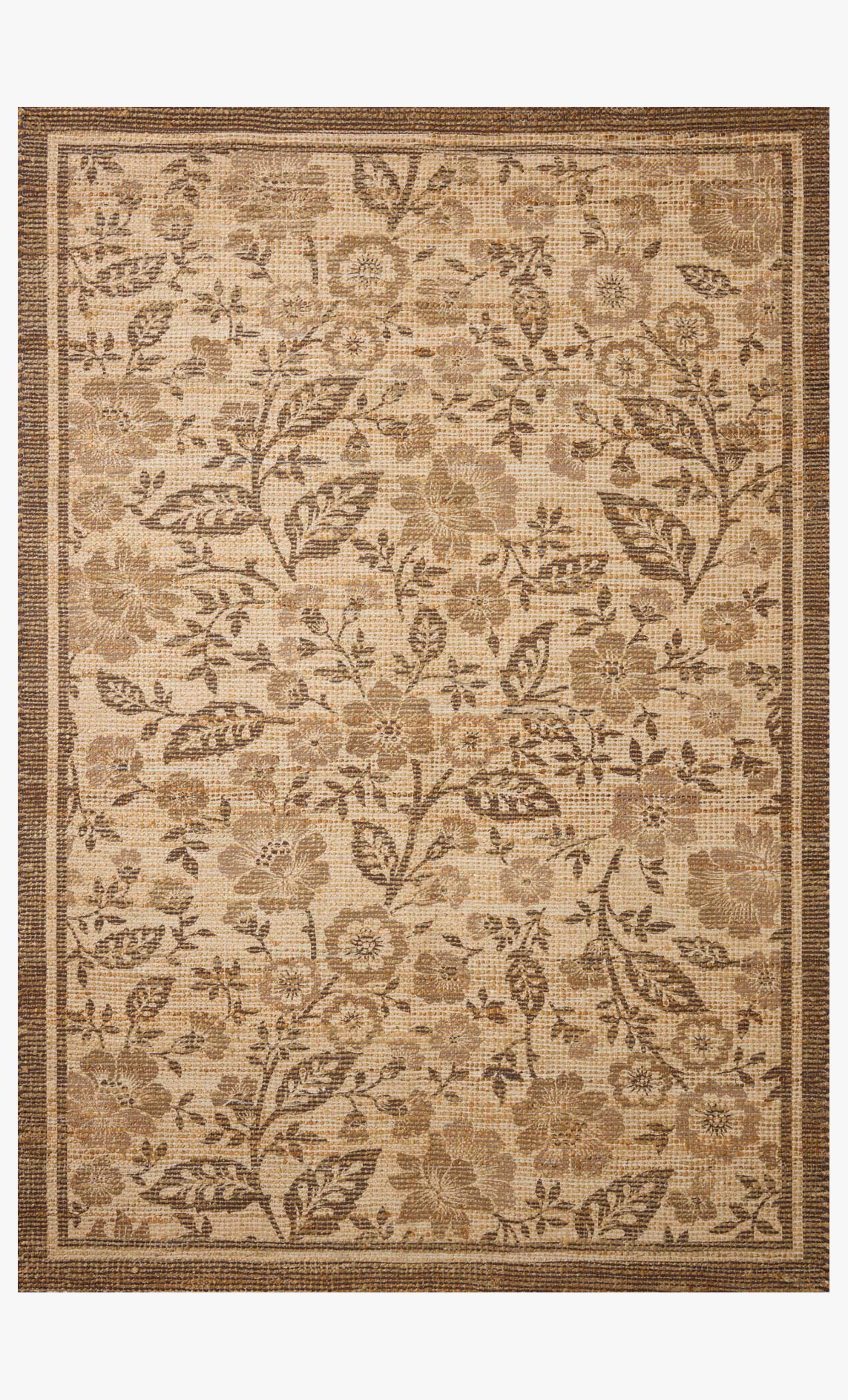 Chris Loves Julia x Loloi Rue Bark / Mocha Rug White Cliff Studio Area Rugs