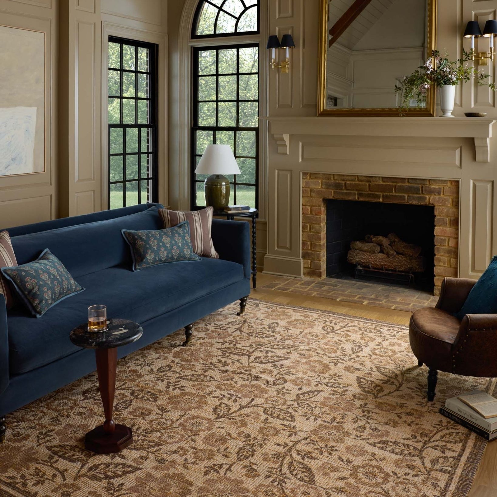 Chris Loves Julia x Loloi Rue Bark / Mocha Rug White Cliff Studio Area Rugs