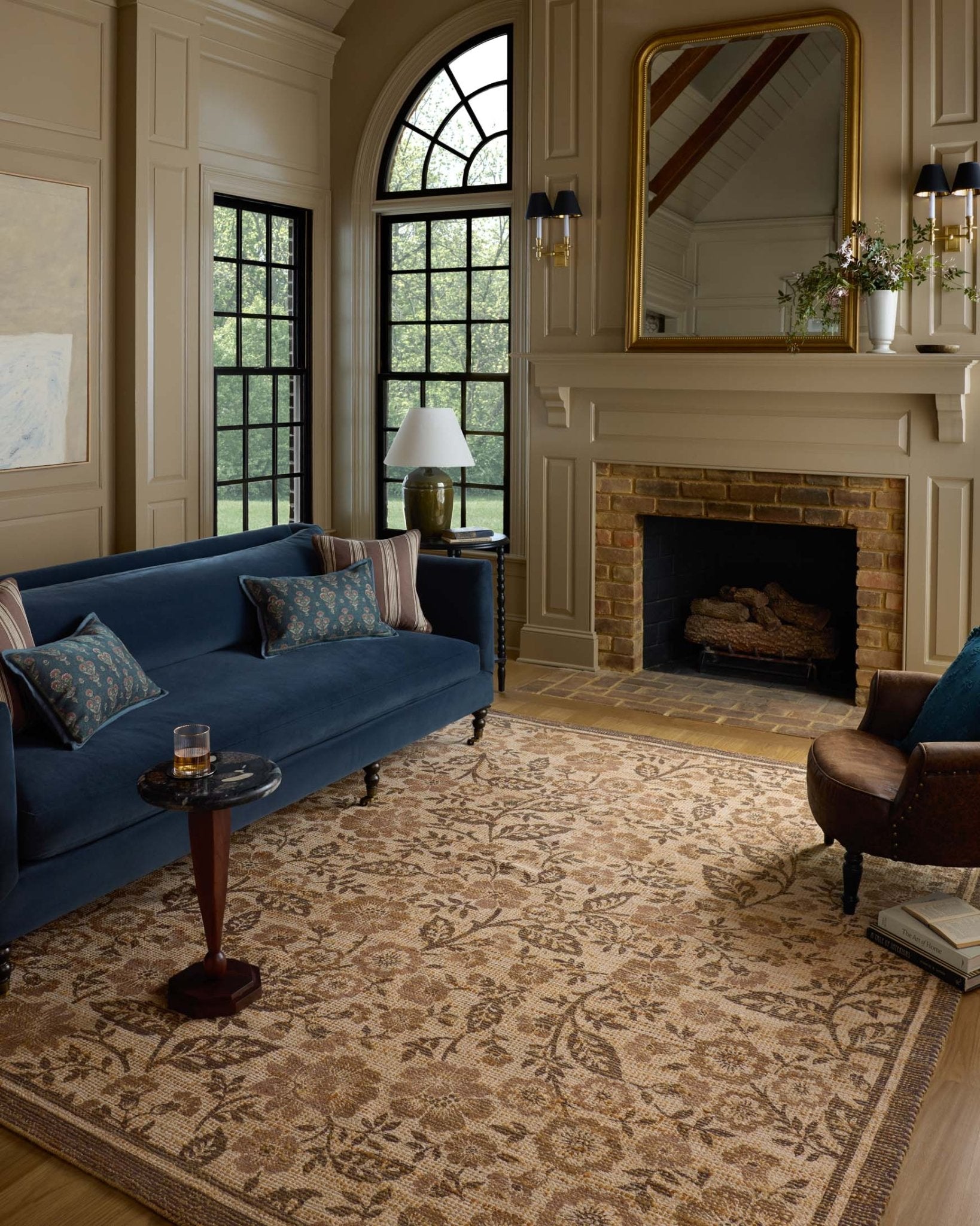 Chris Loves Julia x Loloi Rue Bark / Mocha Rug White Cliff Studio Area Rugs