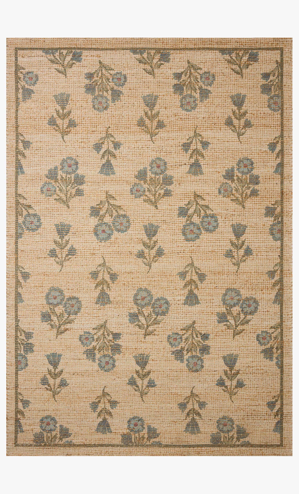 Chris Loves Julia x Loloi Rue Moss / Blue Rug White Cliff Studio Area Rugs