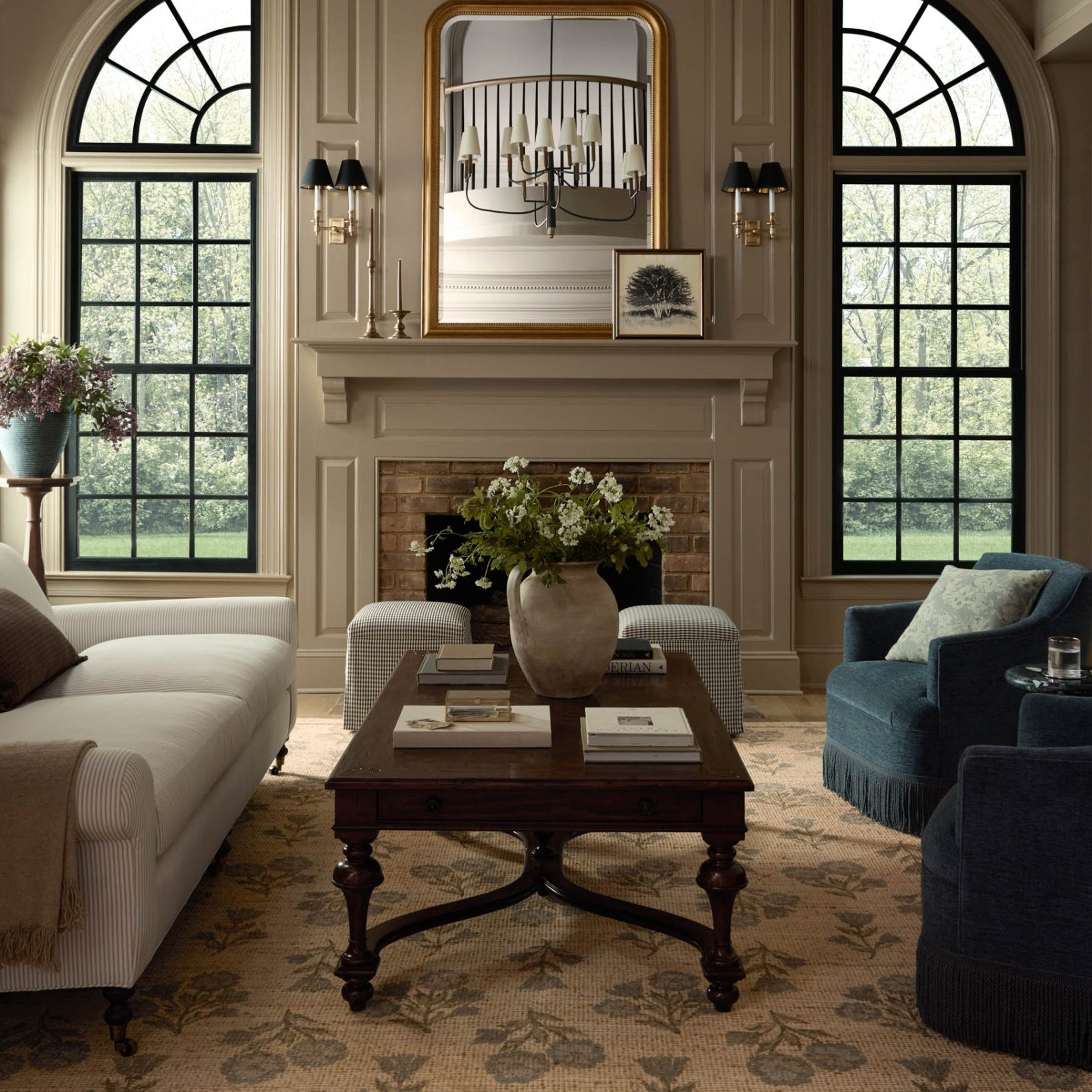 Chris Loves Julia x Loloi Rue Moss / Blue Rug White Cliff Studio Area Rugs