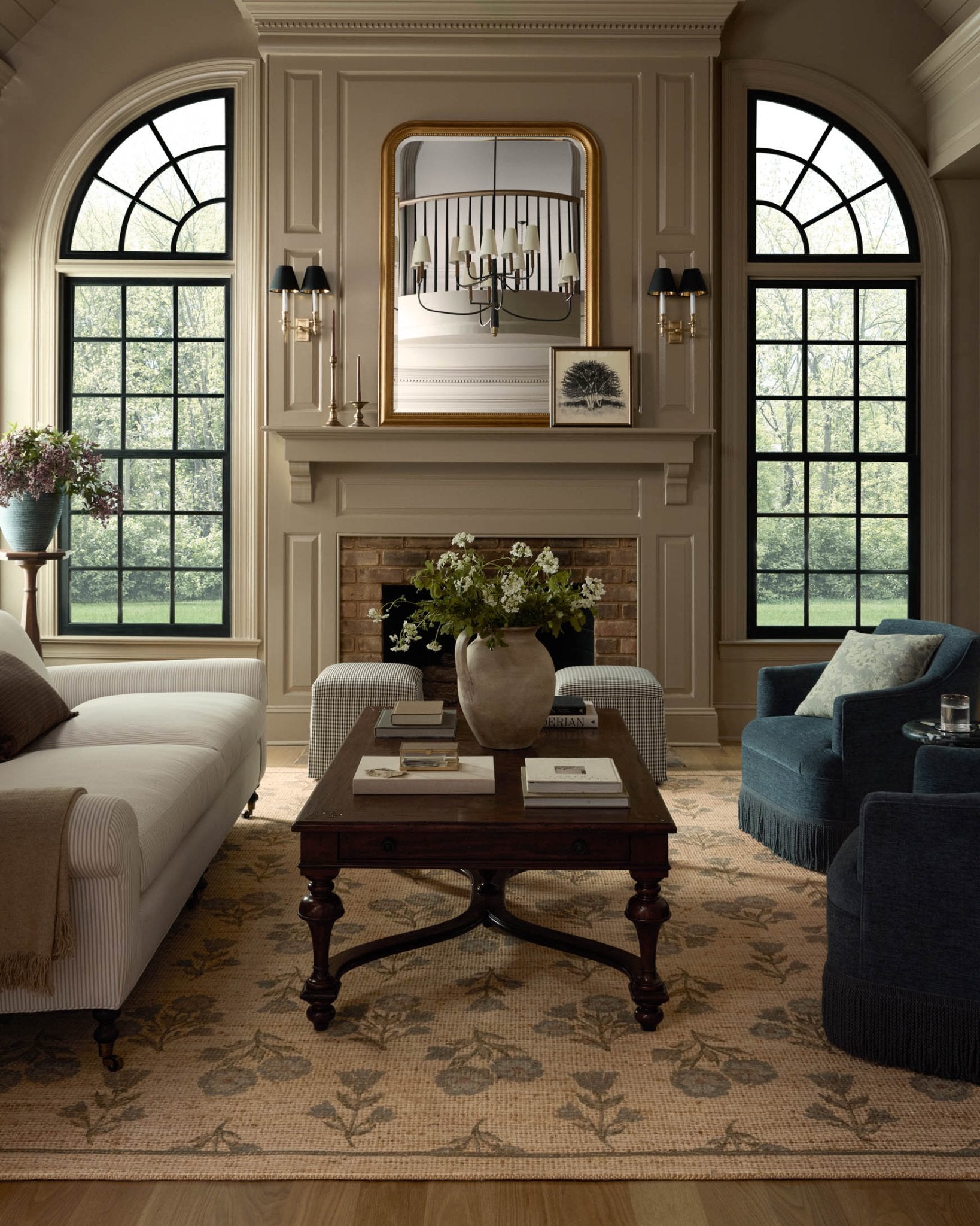 Chris Loves Julia x Loloi Rue Moss / Blue Rug White Cliff Studio Area Rugs