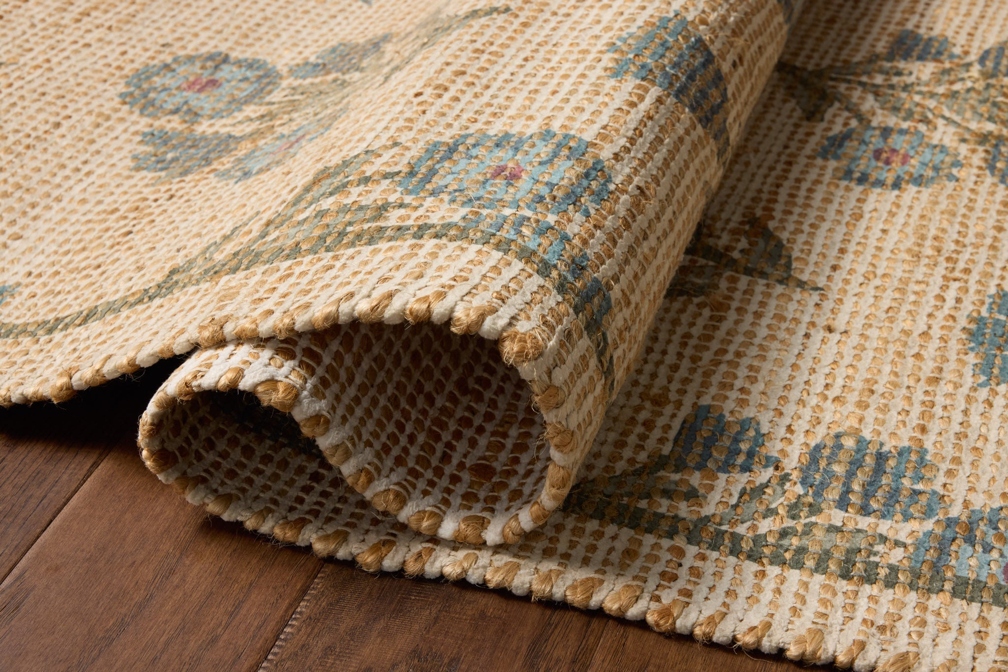 Chris Loves Julia x Loloi Rue Moss / Blue Rug White Cliff Studio Area Rugs