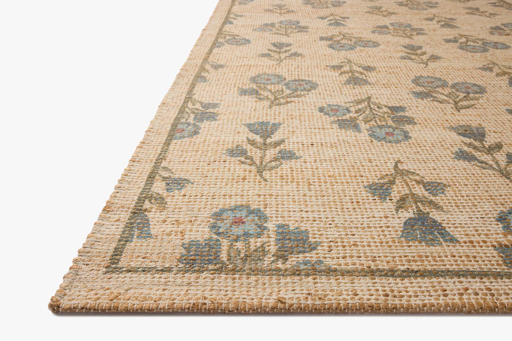 Chris Loves Julia x Loloi Rue Moss / Blue Rug White Cliff Studio Area Rugs