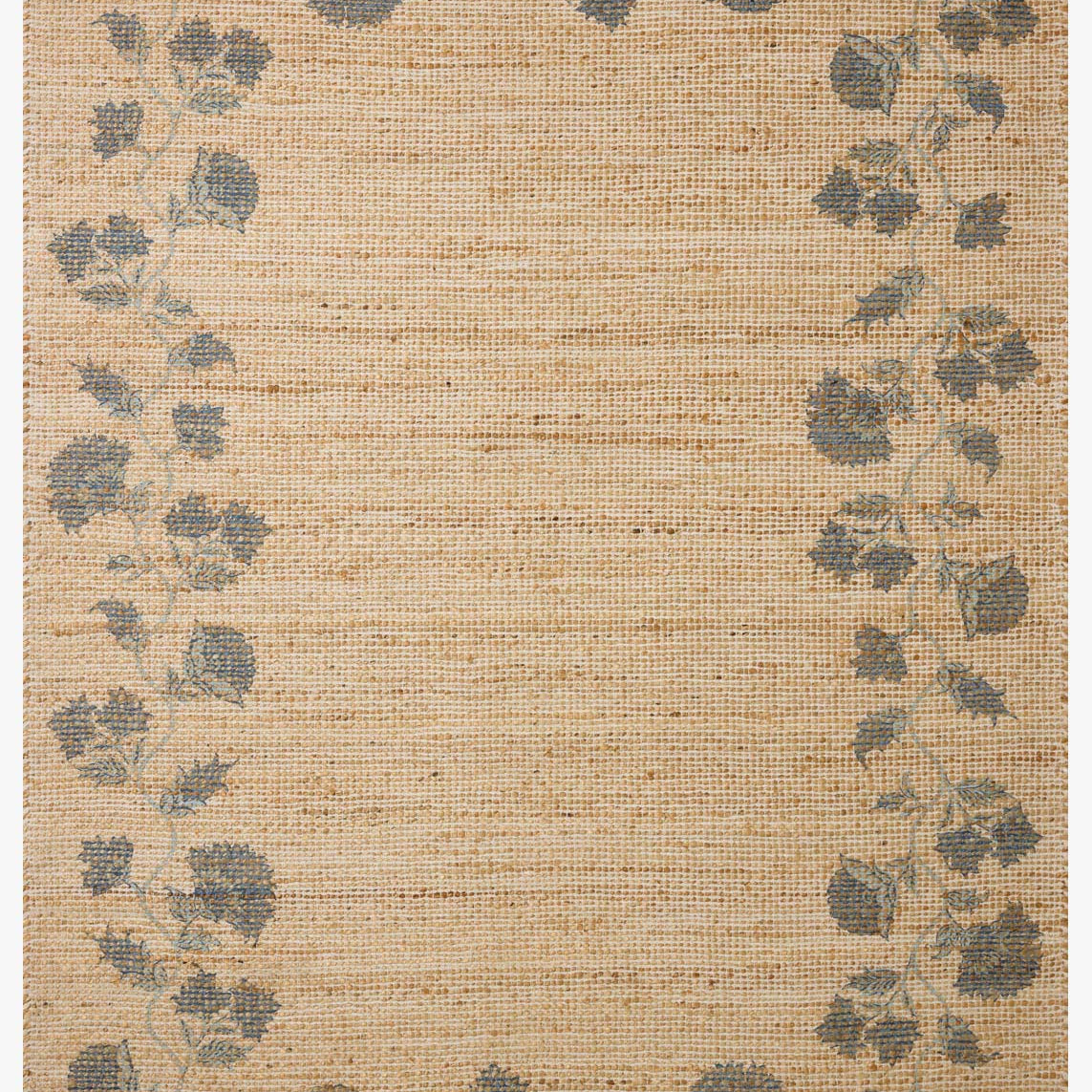 Chris Loves Julia x Loloi Rue Natural / Denim Rug White Cliff Studio Area Rugs
