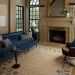 Chris Loves Julia x Loloi Rue Natural / Denim Rug White Cliff Studio Area Rugs