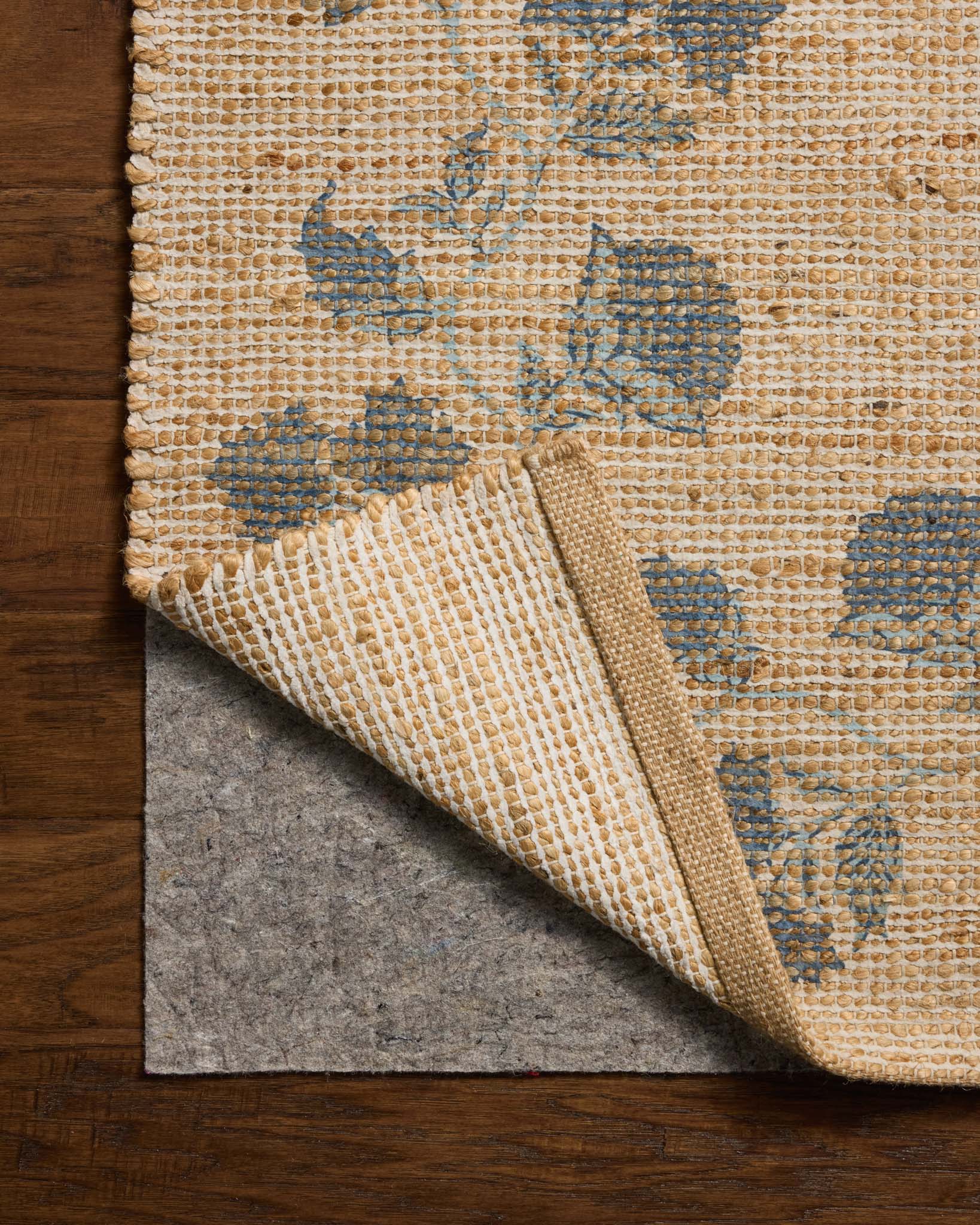Chris Loves Julia x Loloi Rue Natural / Denim Rug White Cliff Studio Area Rugs
