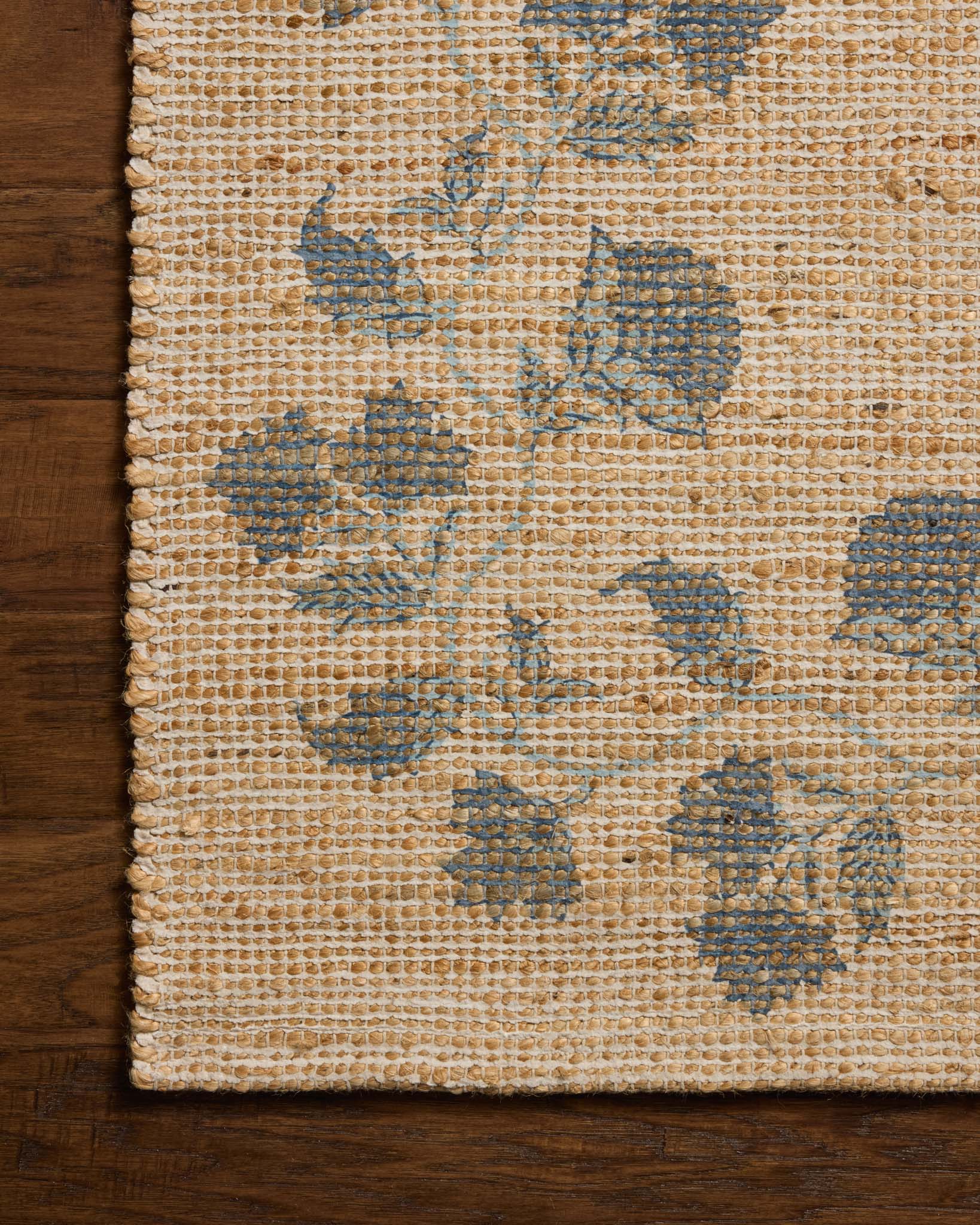 Chris Loves Julia x Loloi Rue Natural / Denim Rug White Cliff Studio Area Rugs