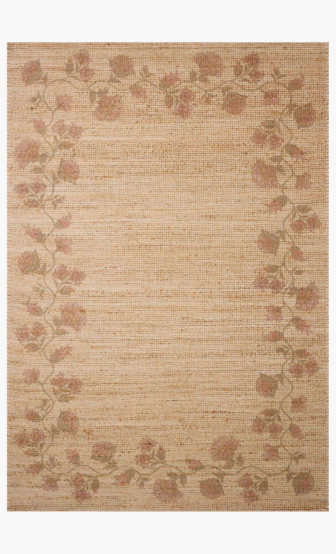 Chris Loves Julia x Loloi Rue Natural / Multi Rug White Cliff Studio Area Rugs