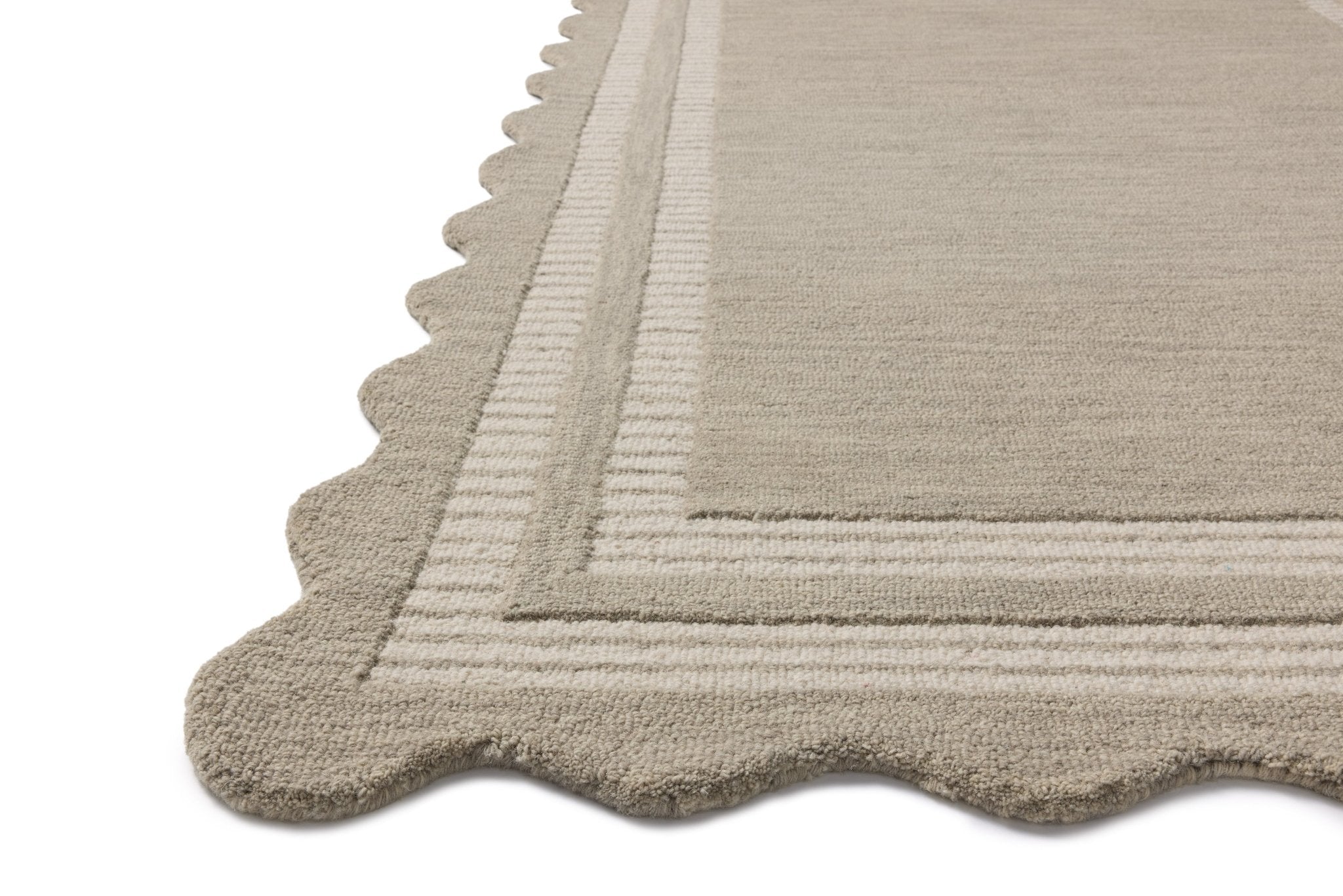 Chris Loves Julia x Loloi Scottie Fog / Ivory 18" x 18" Sample Rug White Cliff Studio Sample Rug