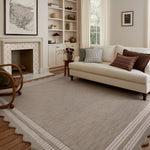 Chris Loves Julia x Loloi Scottie Fog / Ivory 18" x 18" Sample Rug White Cliff Studio Sample Rug