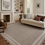 Chris Loves Julia x Loloi Scottie Fog / Ivory 18" x 18" Sample Rug White Cliff Studio Sample Rug